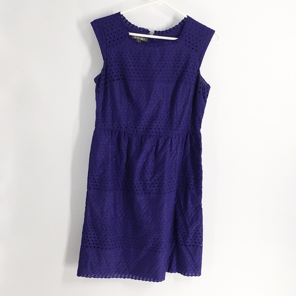 ⬇️$35 Roz & Ali Blue Eyelet Back Zip Dress… - Picture 4 of 7